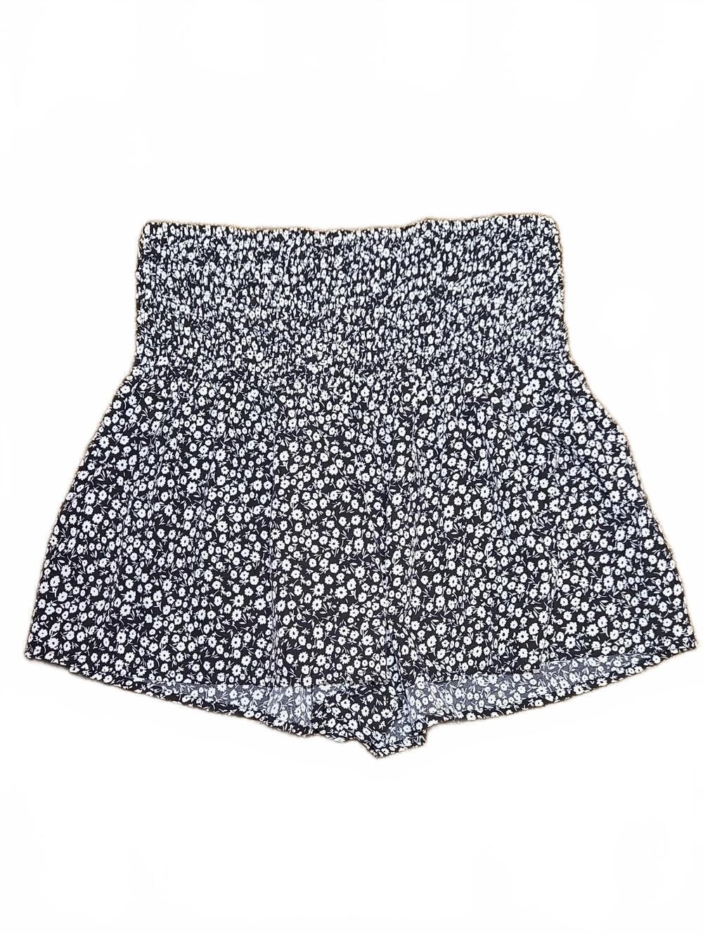 Dreimp | High-Waist Floral Smocked Women’s Shorts | L
